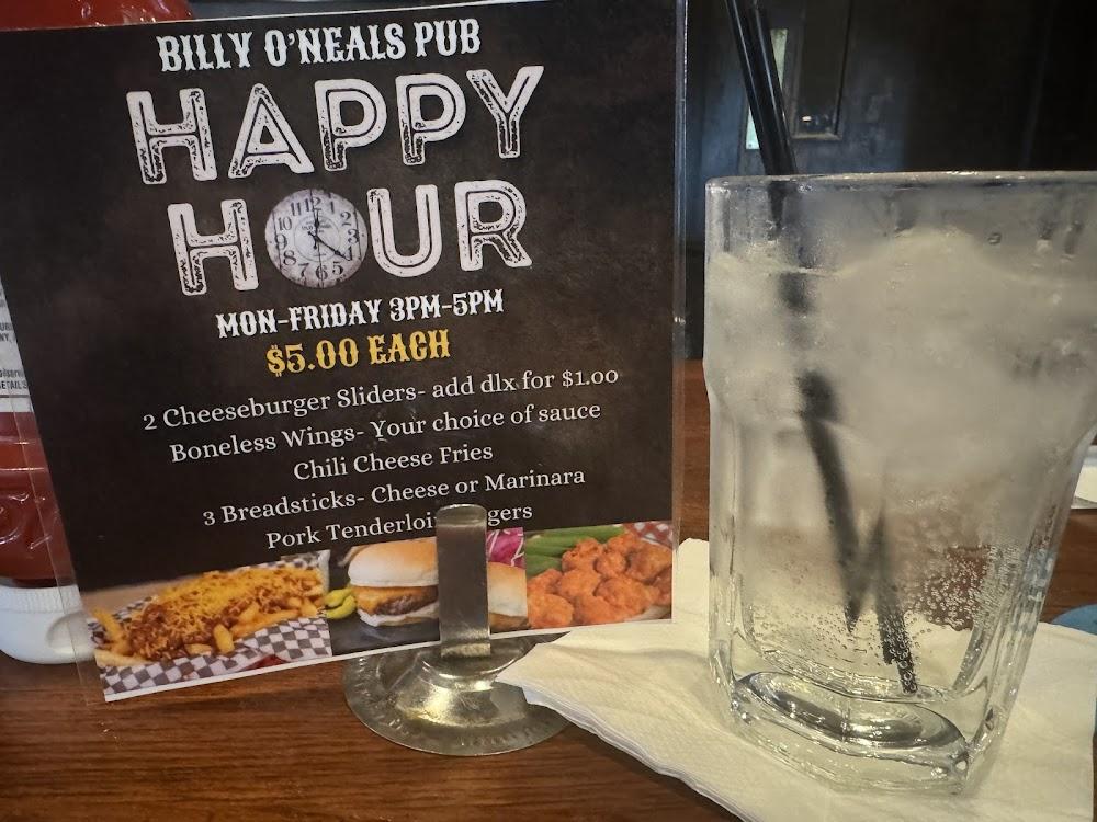 Billy O'Neals Pub & Eatery Menu image 4